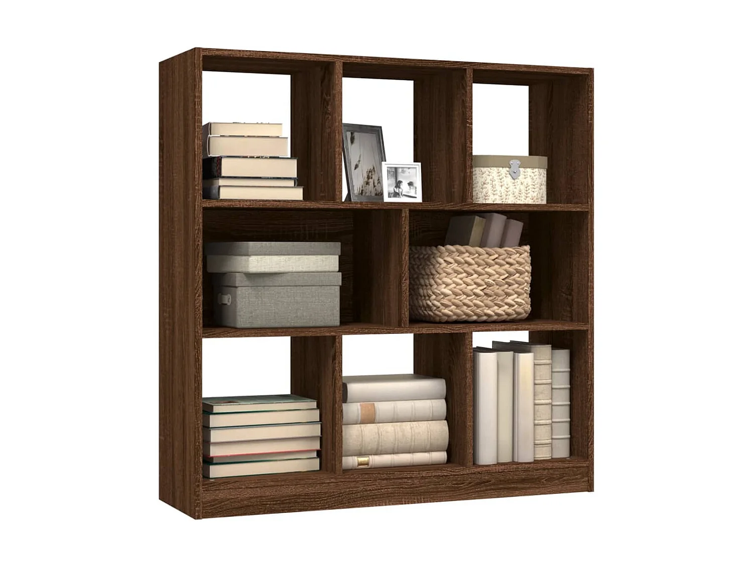 Bibliothèque Chêne marron 97,5x29,5x100 cm Bois d'ingénierie OFR41429 BonneVie Meuble