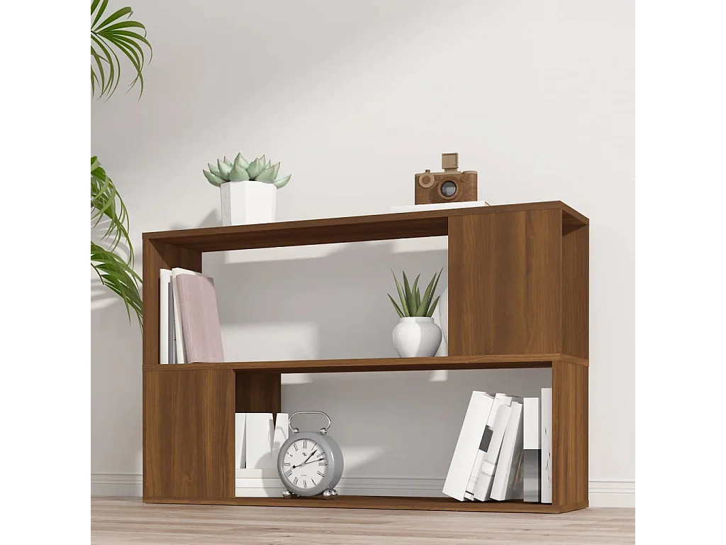 Boekenkast 100x24x63 cm bewerkt hout bruineikenkleurig NL336630