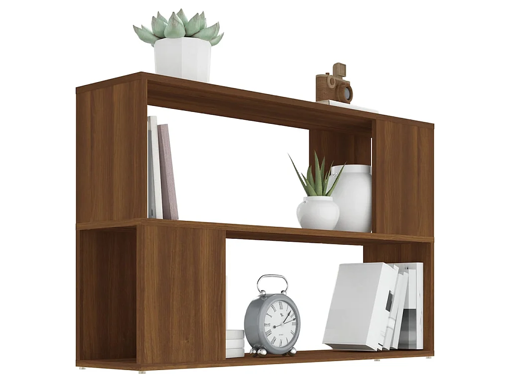 Bibliothèque Chêne marron 100x24x63 cm Bois d'ingénierie OFR15891 BonneVie Meuble