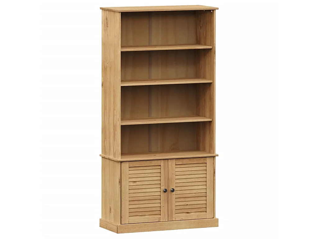 Bibliothèque VIGO 85x35x170 cm bois massif de pin OFR96854 BonneVie Meuble