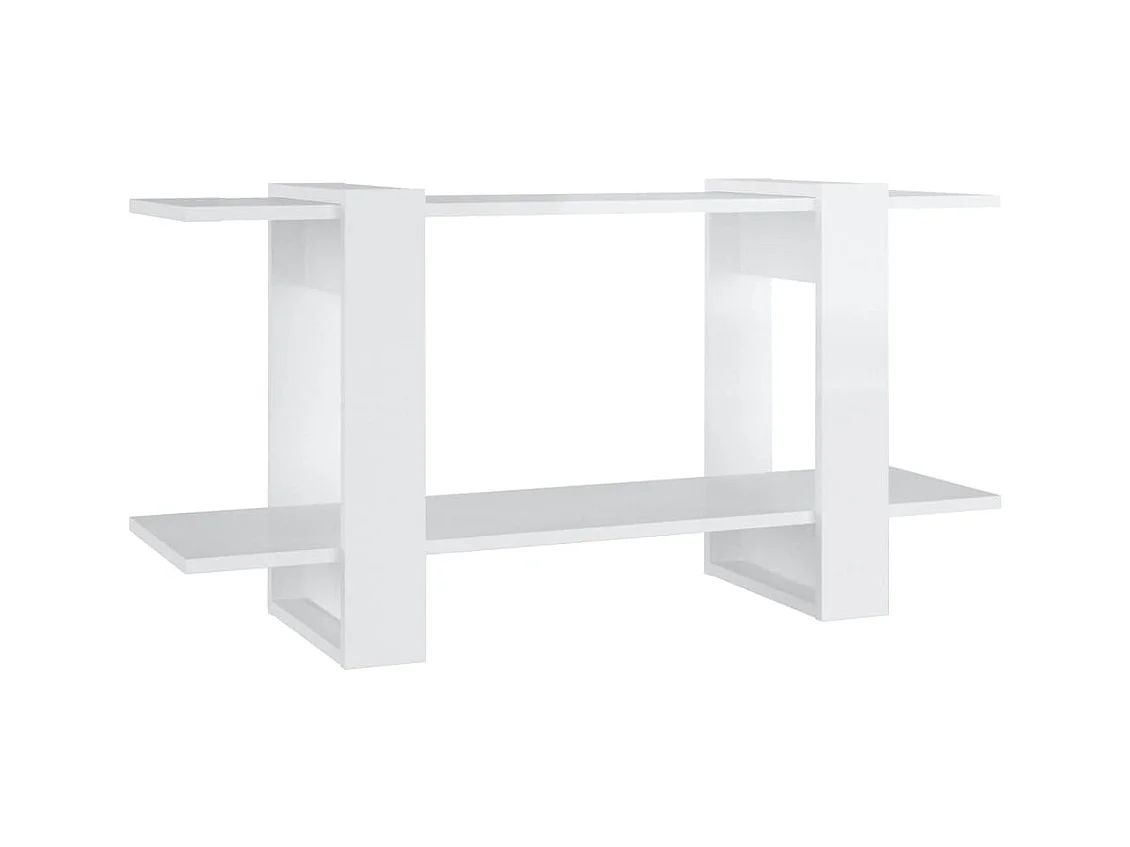 Boekenkast 100x30x51 cm bewerkt hout hoogglans wit NL455569