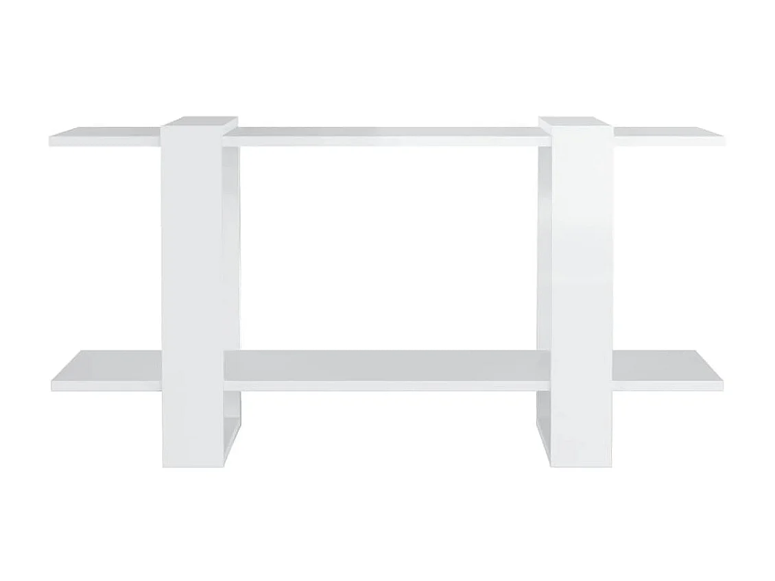 Bibliothèque Blanc brillant 100x30x51 cm Bois d'ingénierie OFR58768 BonneVie Meuble