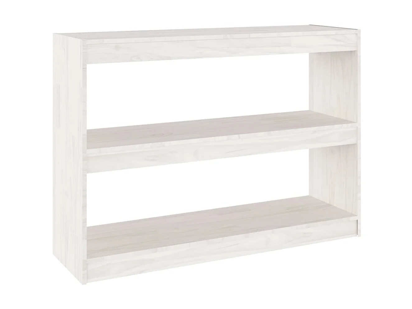 Bibliothèque-Séparateur de pièce Blanc 100x30x71,5cm Pin massif OFR66813 BonneVie Meuble