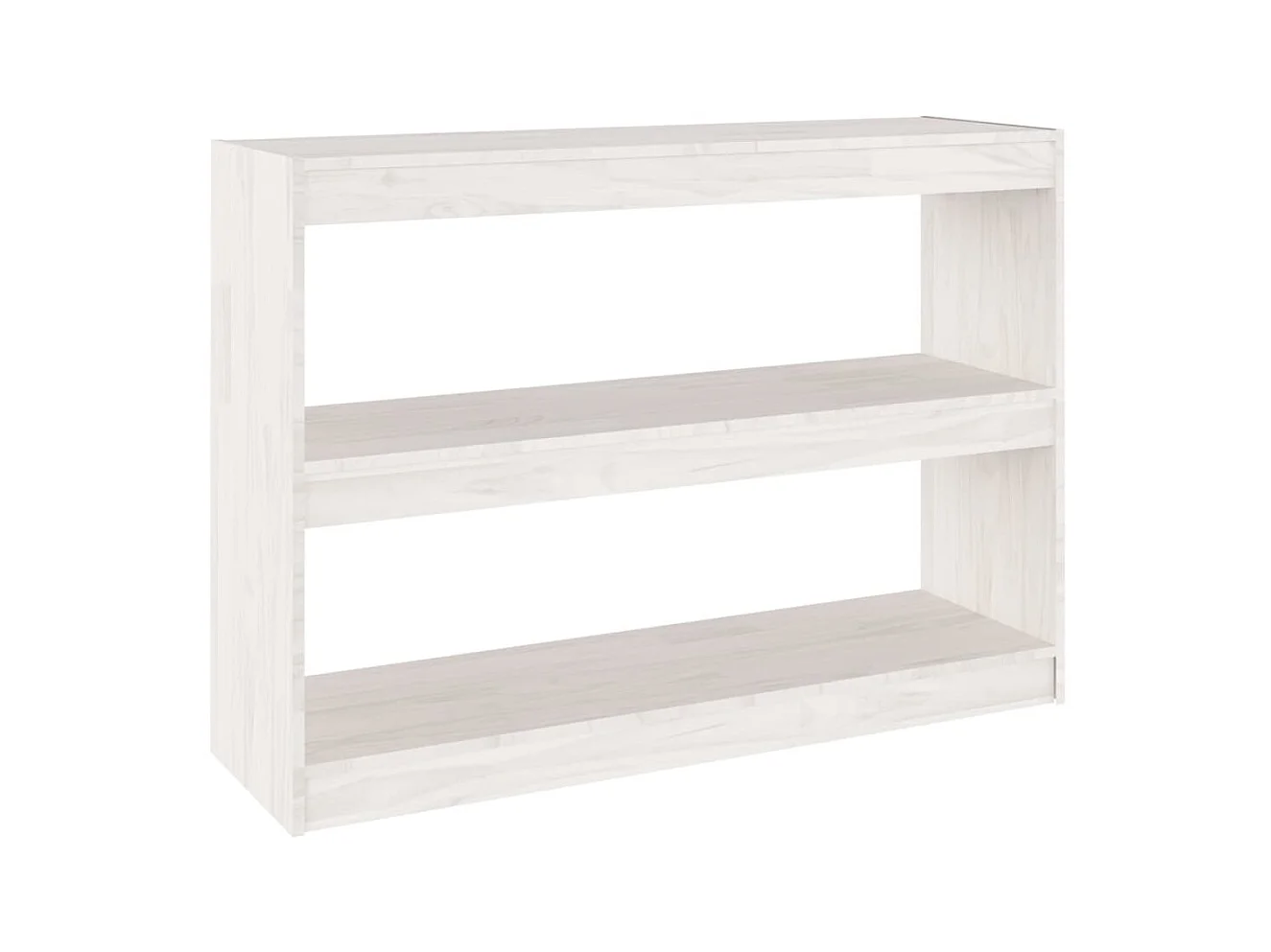 Bücherregal Raumteiler,Bücherschrank Weiß 100x30x71,5 cm Massivholz Kiefer -gkd224550