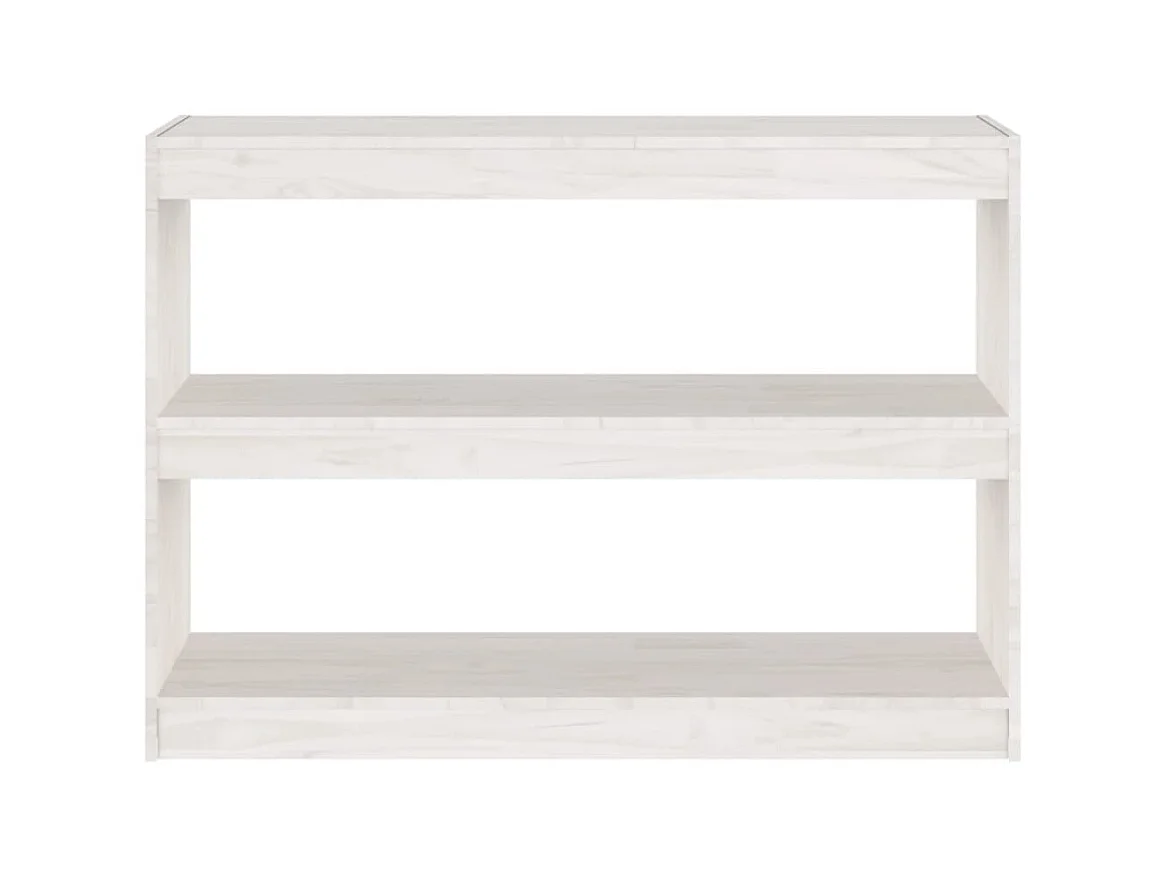 Bücherregal Raumteiler,Bücherschrank Weiß 100x30x71,5 cm Massivholz Kiefer -gkd224550