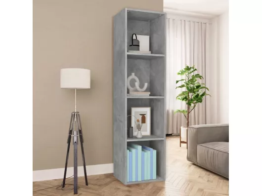 Kauf Unique Bücherregal/TV-Schrank,TV-Möbel Betongrau 36x30x143 cm Holzwerkstoff -gkd124600