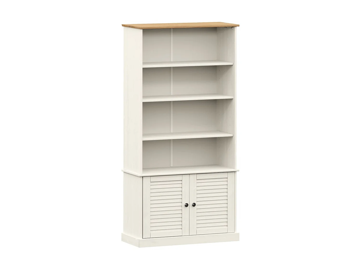 Librería VIGO madera maciza de pino blanco 85x35x170 cm ES14453
