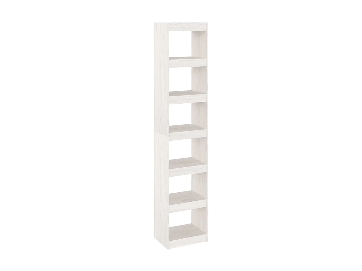 Bücherregal/Bücherschrank,Raumteiler Weiß 40x30x199 cm Massivholz Kiefer -gkd186345