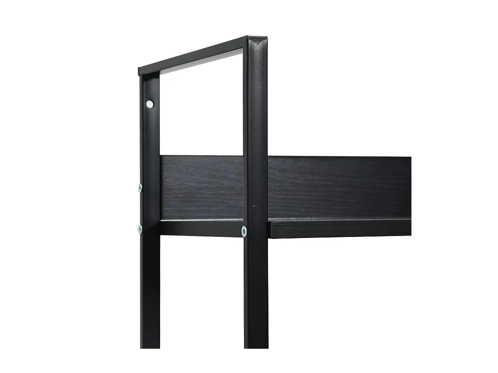 Bibliothèque à 3 niveaux noir 60x27,6x90,5 cm bois d'ingénierie OFR80502 BonneVie Meuble