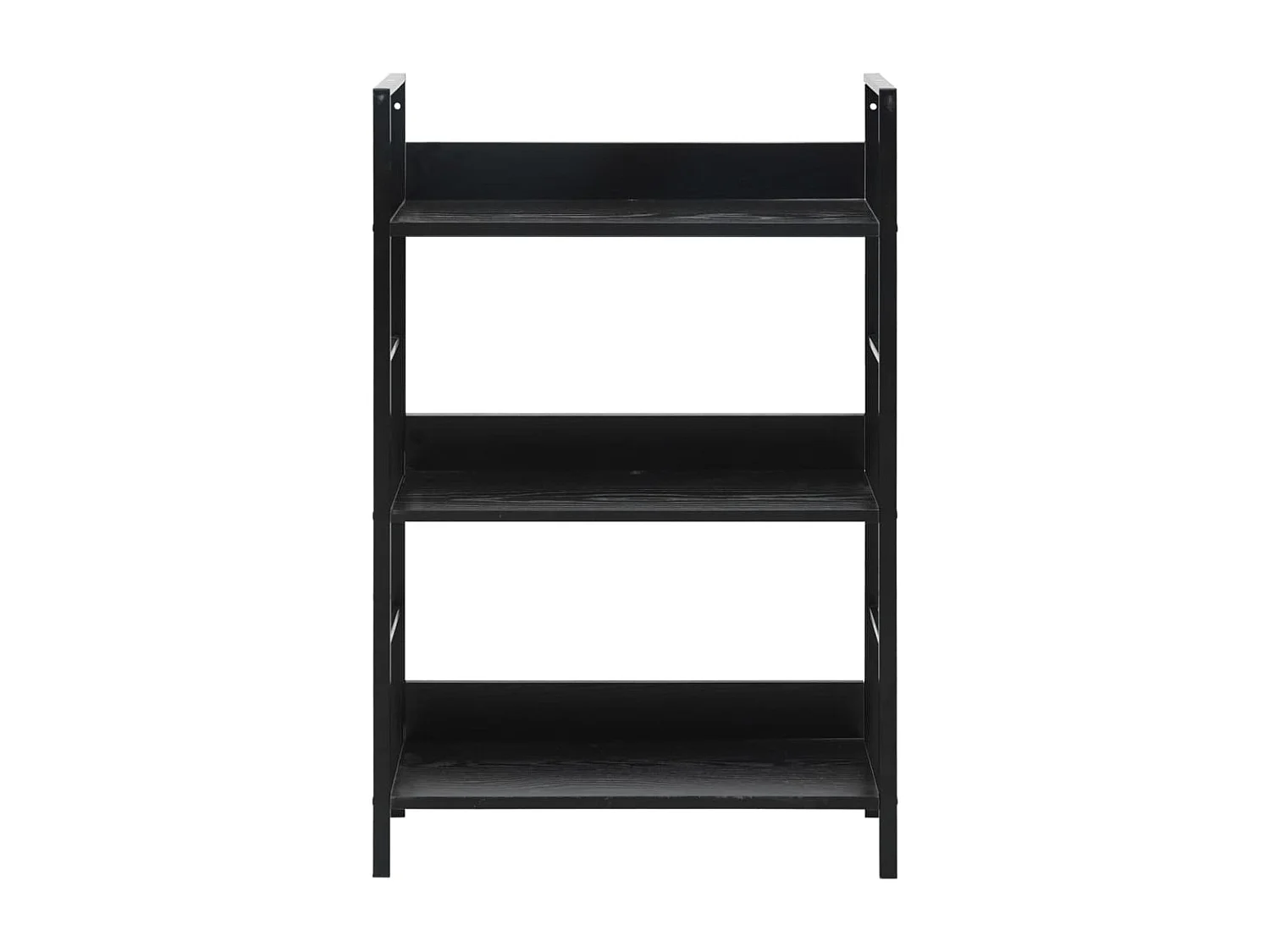 Bibliothèque à 3 niveaux noir 60x27,6x90,5 cm bois d'ingénierie OFR80502 BonneVie Meuble