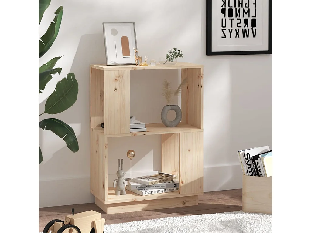 Bücherregal/Bücherschrank,Raumteiler 51x25x70 cm Massivholz Kiefer -gkd258656