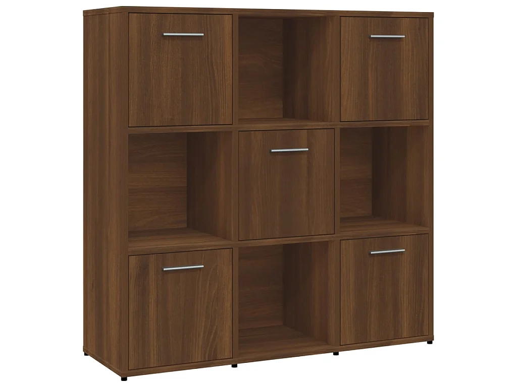 Bibliothèque Chêne marron 90x30x90 cm Bois d'ingénierie OFR78406 BonneVie Meuble