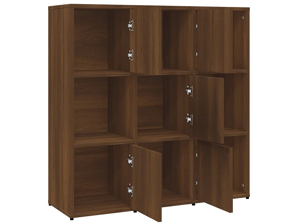 Bibliothèque Chêne marron 90x30x90 cm Bois d'ingénierie OFR78406 BonneVie Meuble