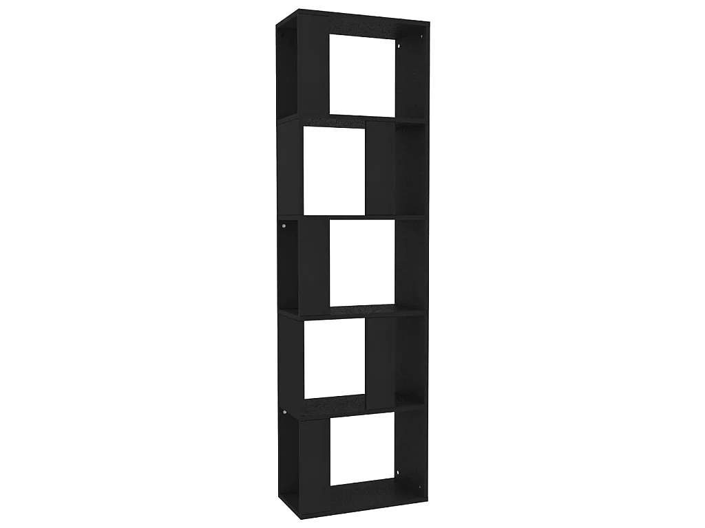 Bibliothèque-Séparateur de pièce Noir 45x24x159 cm Aggloméré OFR25270 BonneVie Meuble