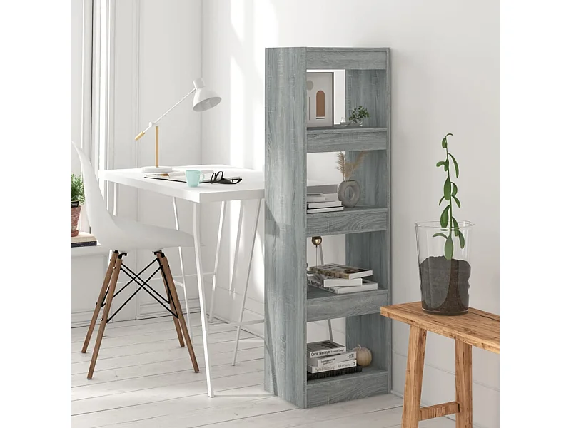 Bücherregal/Bücherschrank,Raumteiler Grau Sonoma 40x30x135 cm -gkd279451
