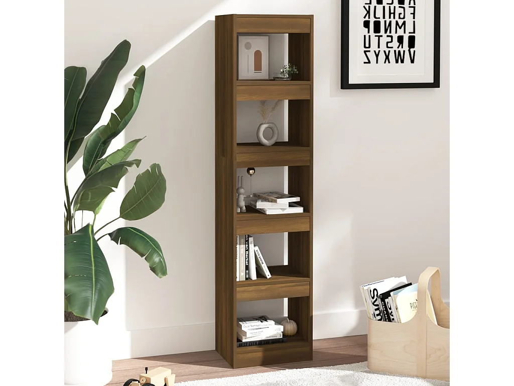 Bücherregal/Bücherschrank,Raumteiler Braun Eichen-Optik 40x30x166 cm -gkd12748