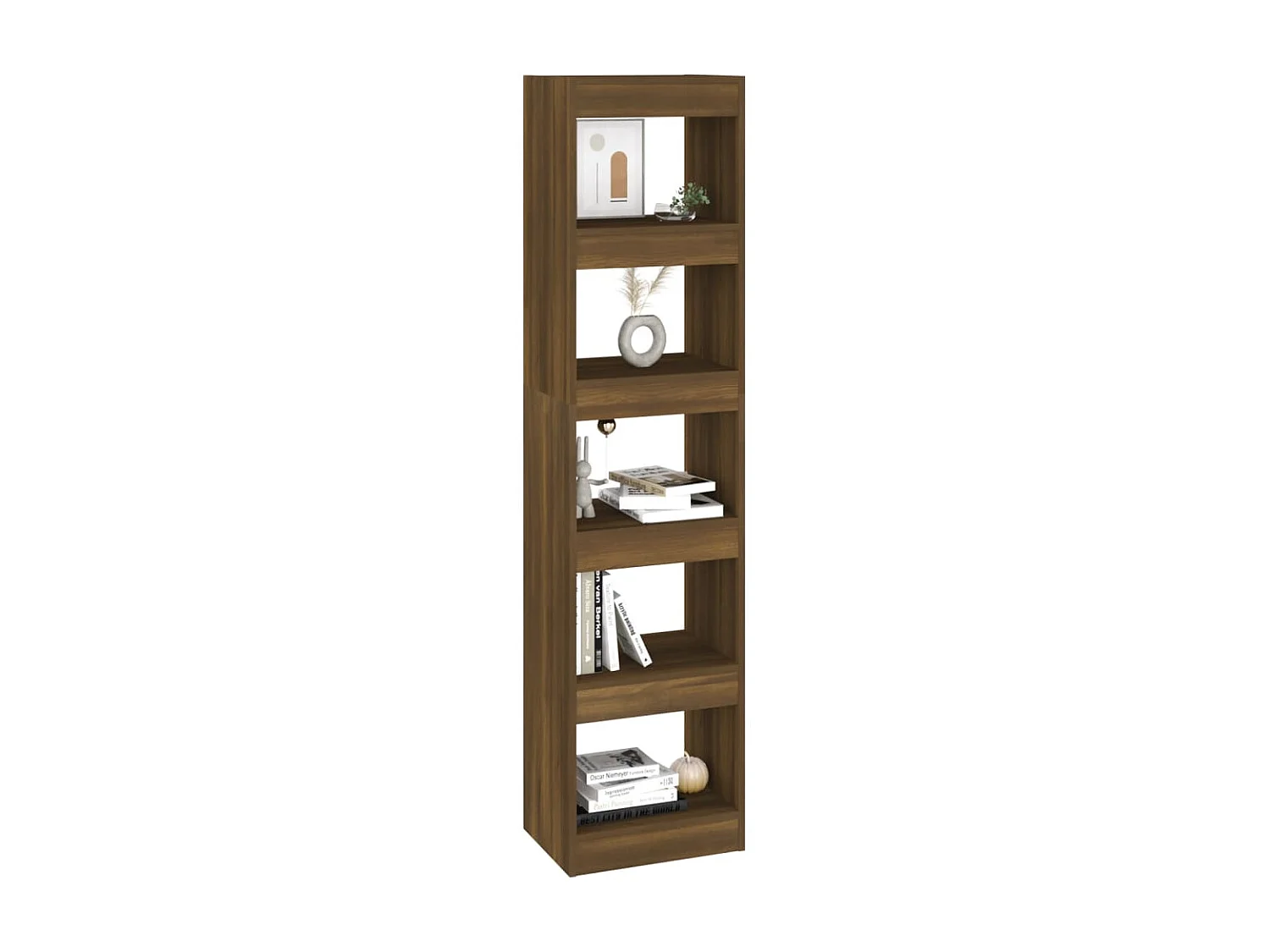 Bücherregal/Bücherschrank,Raumteiler Braun Eichen-Optik 40x30x166 cm -gkd12748
