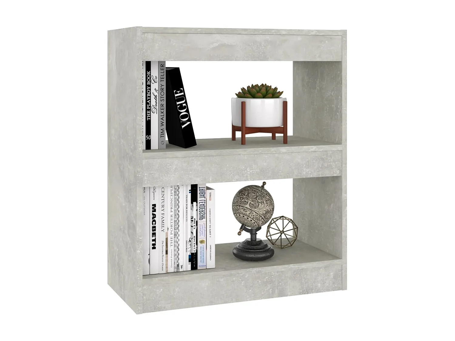 Bücherregal/Bücherschrank,Raumteiler Betongrau 60x30x72 cm -gkd529757