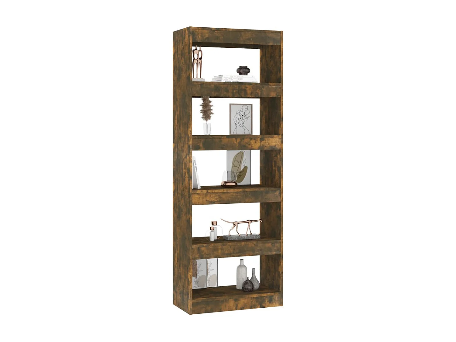 Bücherregal/Bücherschrank,Raumteiler Räuchereiche 60x30x166 cm Holzwerkstoff -gkd698172