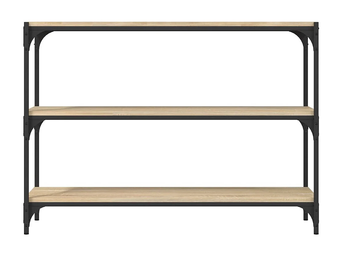 Bibliothèque Chêne Sonoma 100x33x70,5cm Bois d'ingénierie acier OFR80632 BonneVie Meuble