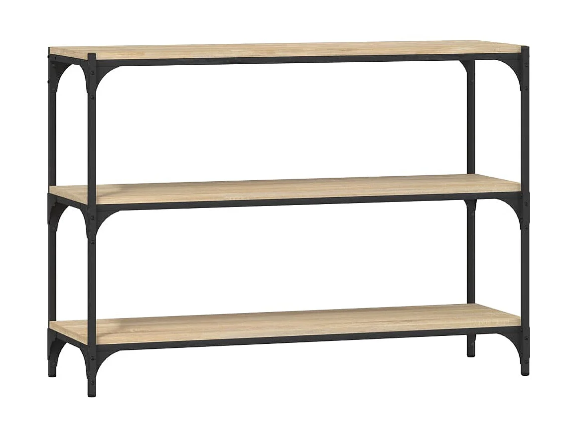 Bibliothèque Chêne Sonoma 100x33x70,5cm Bois d'ingénierie acier OFR80632 BonneVie Meuble