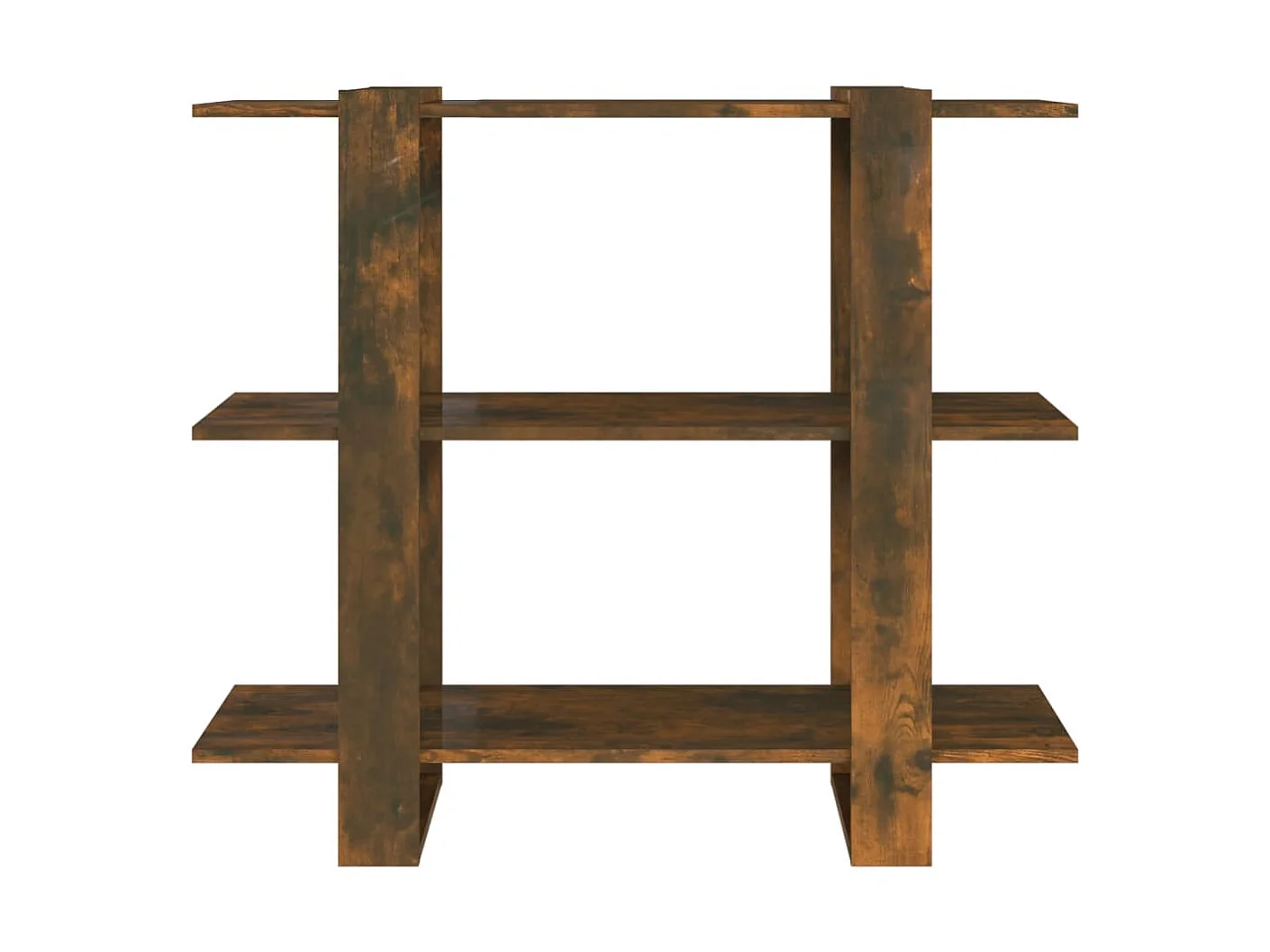 Bibliothèque-Séparateur de pièce Chêne fumé 100x30x87 cm OFR99060 BonneVie Meuble