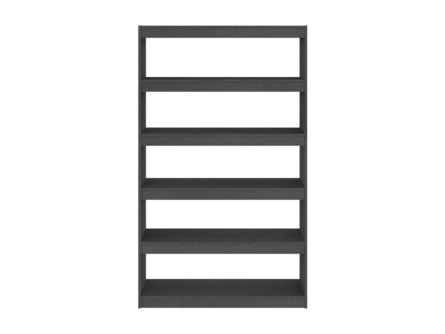 Bücherregal/Bücherschrank,Raumteiler Grau 100x30x167,5 cm Massivholz Kiefer -gkd939717