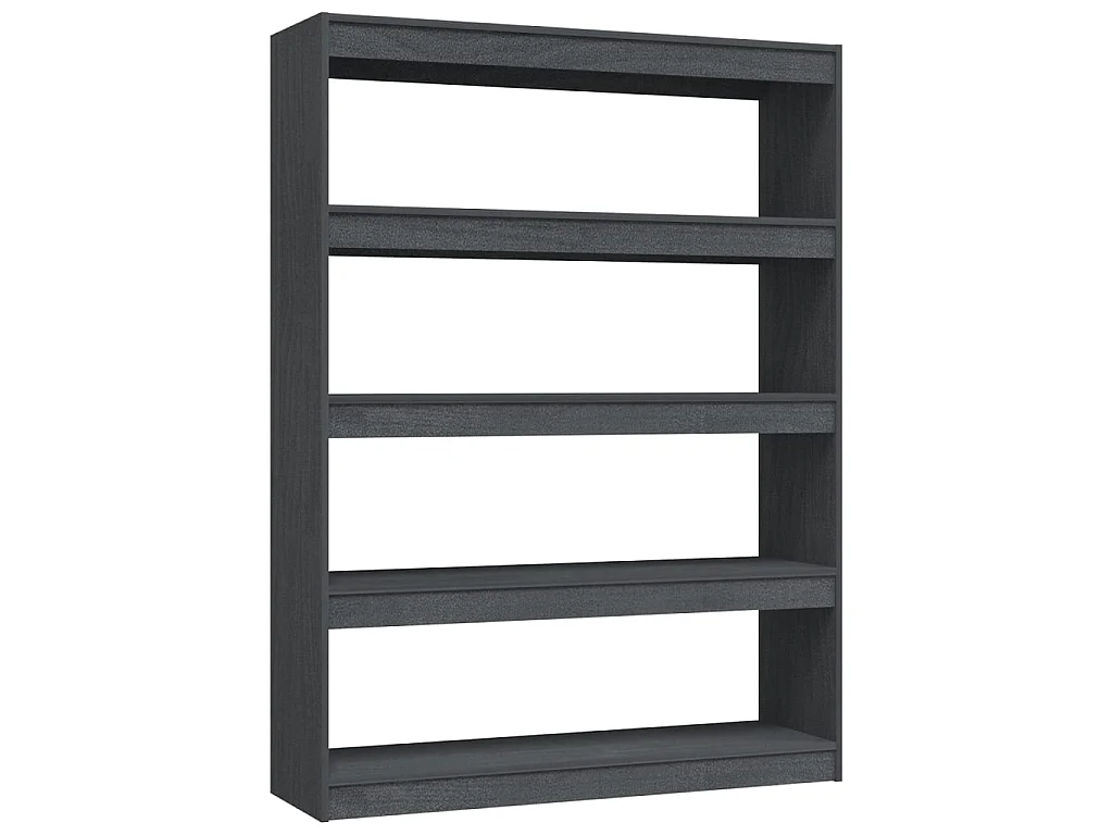 Bücherregal/Bücherschrank,Raumteiler Grau 100x30x135,5 cm Kiefer Massivholz -gkd798011