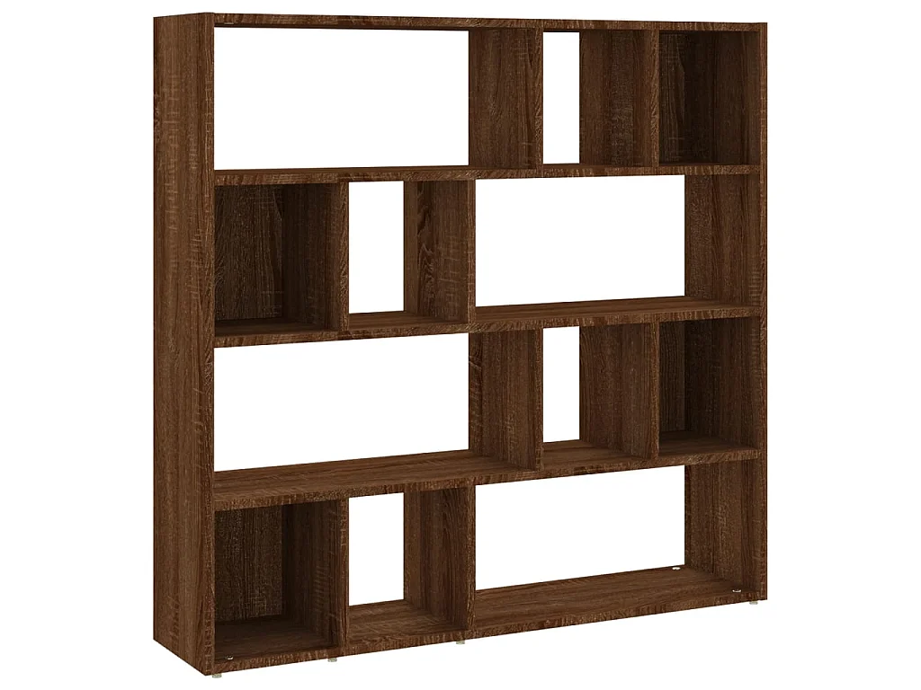 Bibliothèque-Séparateur de pièce Chêne marron 105x24x102 cm OFR26419 BonneVie Meuble