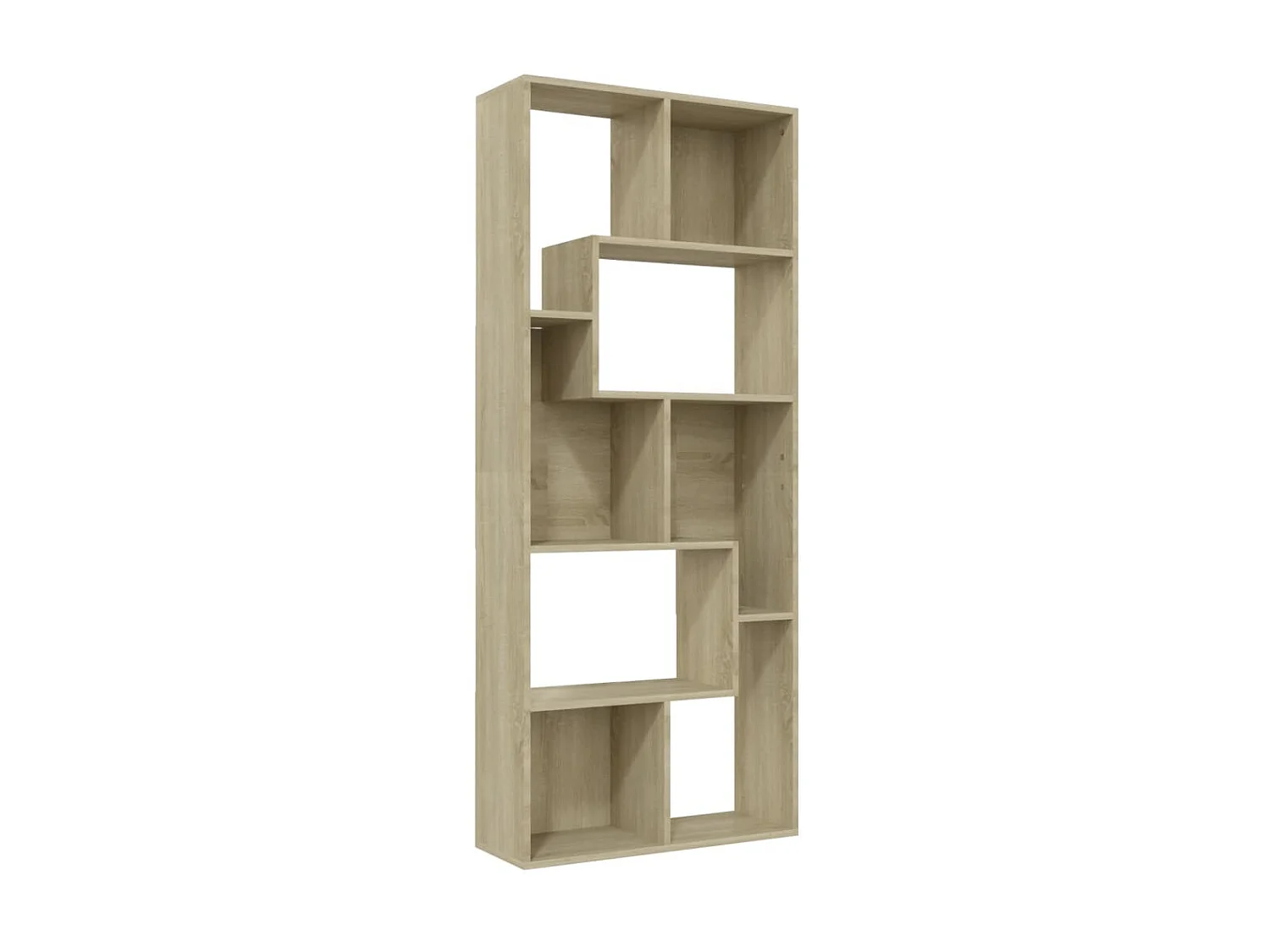 Bibliothèque Chêne sonoma 67x24x161 cm Aggloméré OFR94865 BonneVie Meuble