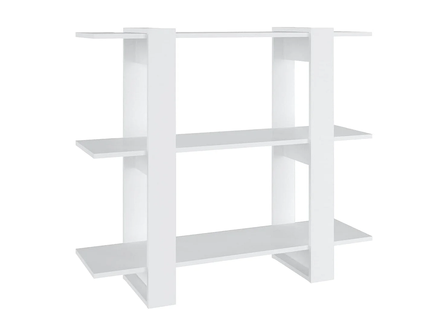 Bibliothèque-Séparateur de pièce Blanc 100x30x87 cm OFR41632 BonneVie Meuble