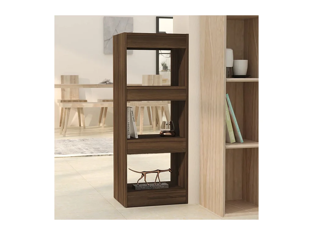 Bibliothèque-Séparateur de pièce Chêne marron 40x30x103 cm OFR84413 BonneVie Meuble