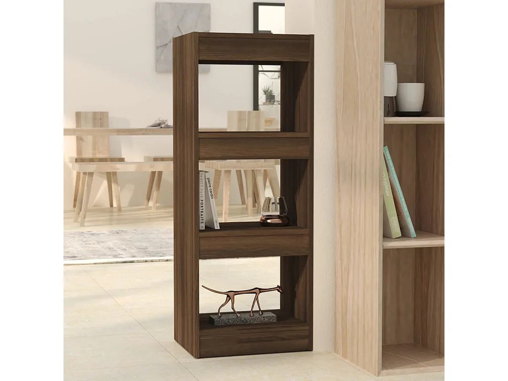 Bibliothèque-Séparateur de pièce Chêne marron 40x30x103 cm OFR84413 BonneVie Meuble