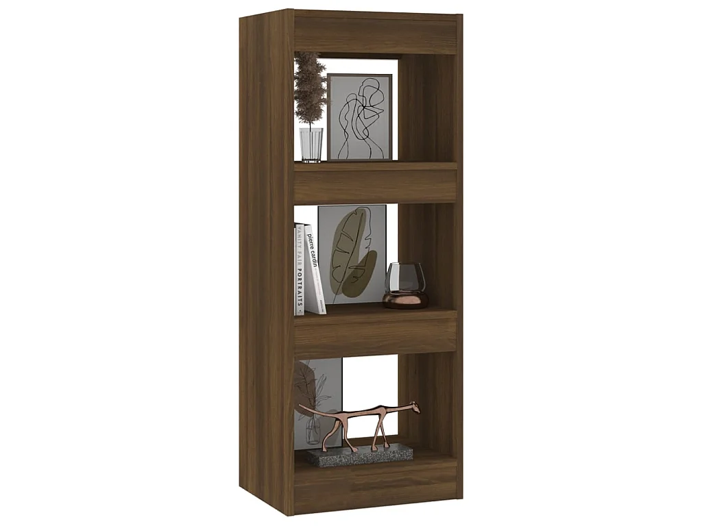Bibliothèque-Séparateur de pièce Chêne marron 40x30x103 cm OFR84413 BonneVie Meuble