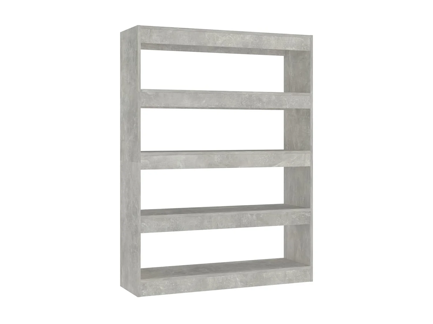 Bibliothèque-Séparateur de pièce Gris béton 100x30x135 cm OFR69880 BonneVie Meuble