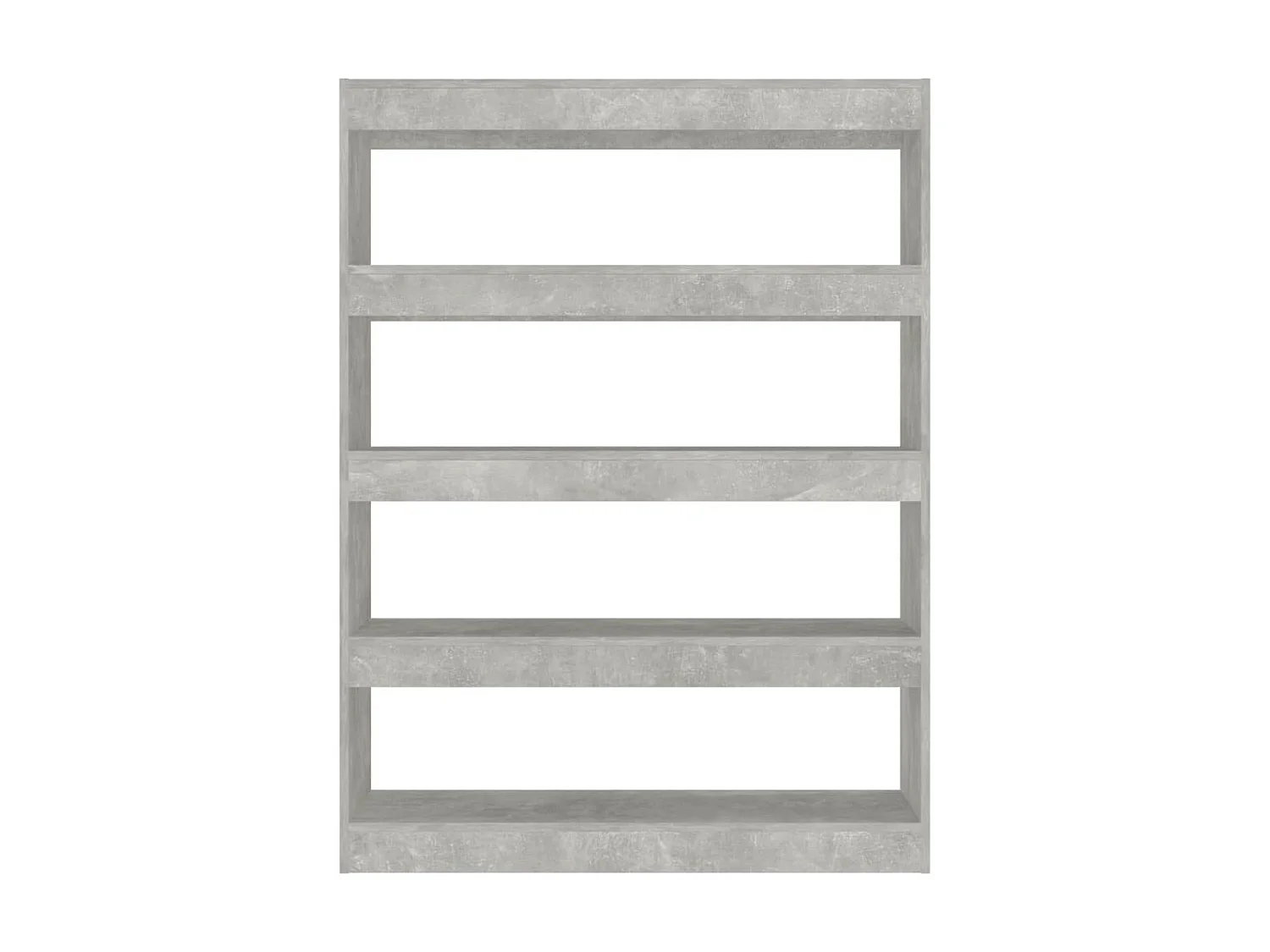 Bibliothèque-Séparateur de pièce Gris béton 100x30x135 cm OFR69880 BonneVie Meuble