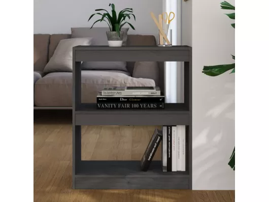 Kauf Unique Bücherregal/Bücherschrank,Raumteiler Grau 60x30x71,5 cm Massivholz Kiefer -gkd695998