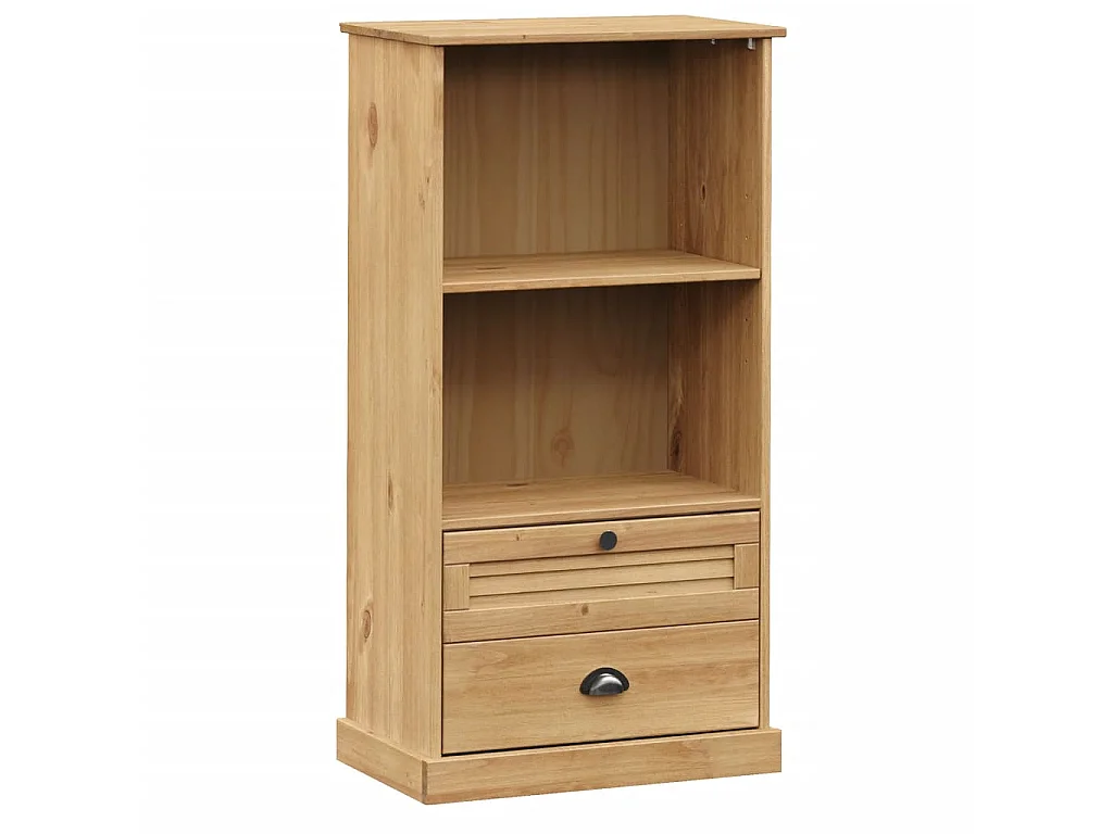 Bibliothèque VIGO 60x35x114,5 cm bois massif de pin OFR48470 BonneVie Meuble