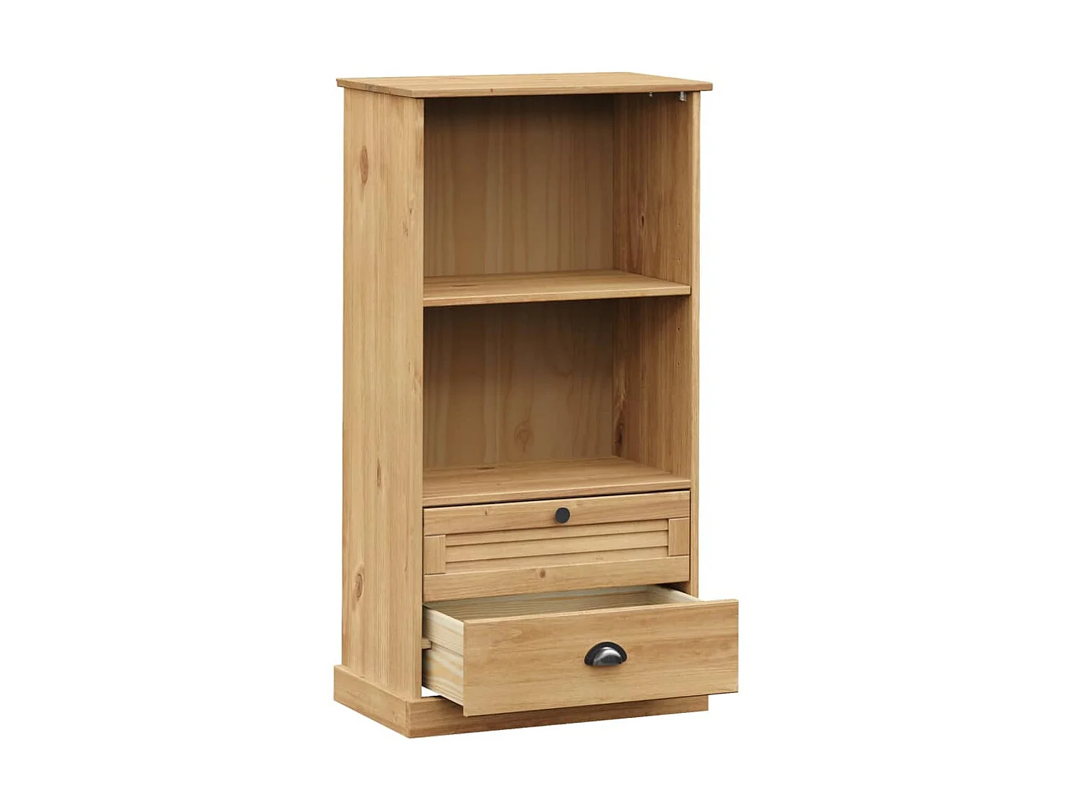 Bibliothèque VIGO 60x35x114,5 cm bois massif de pin OFR48470 BonneVie Meuble