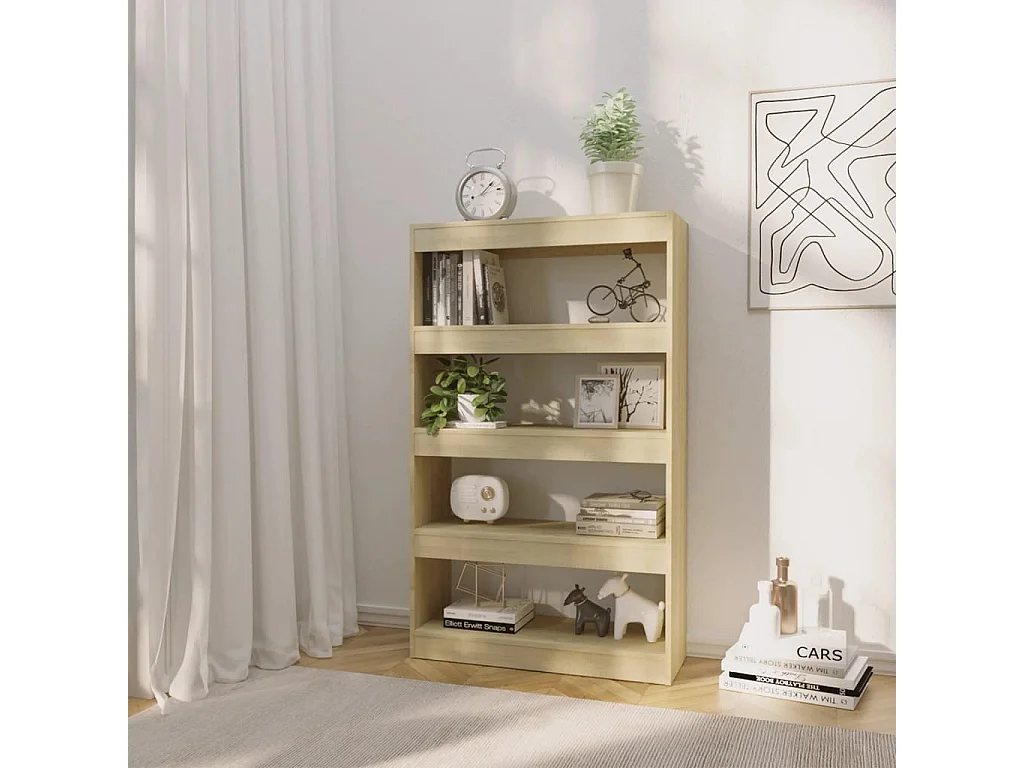 Estante/divisória 80x30x135cm contraplacado cor carvalho sonoma PT168094