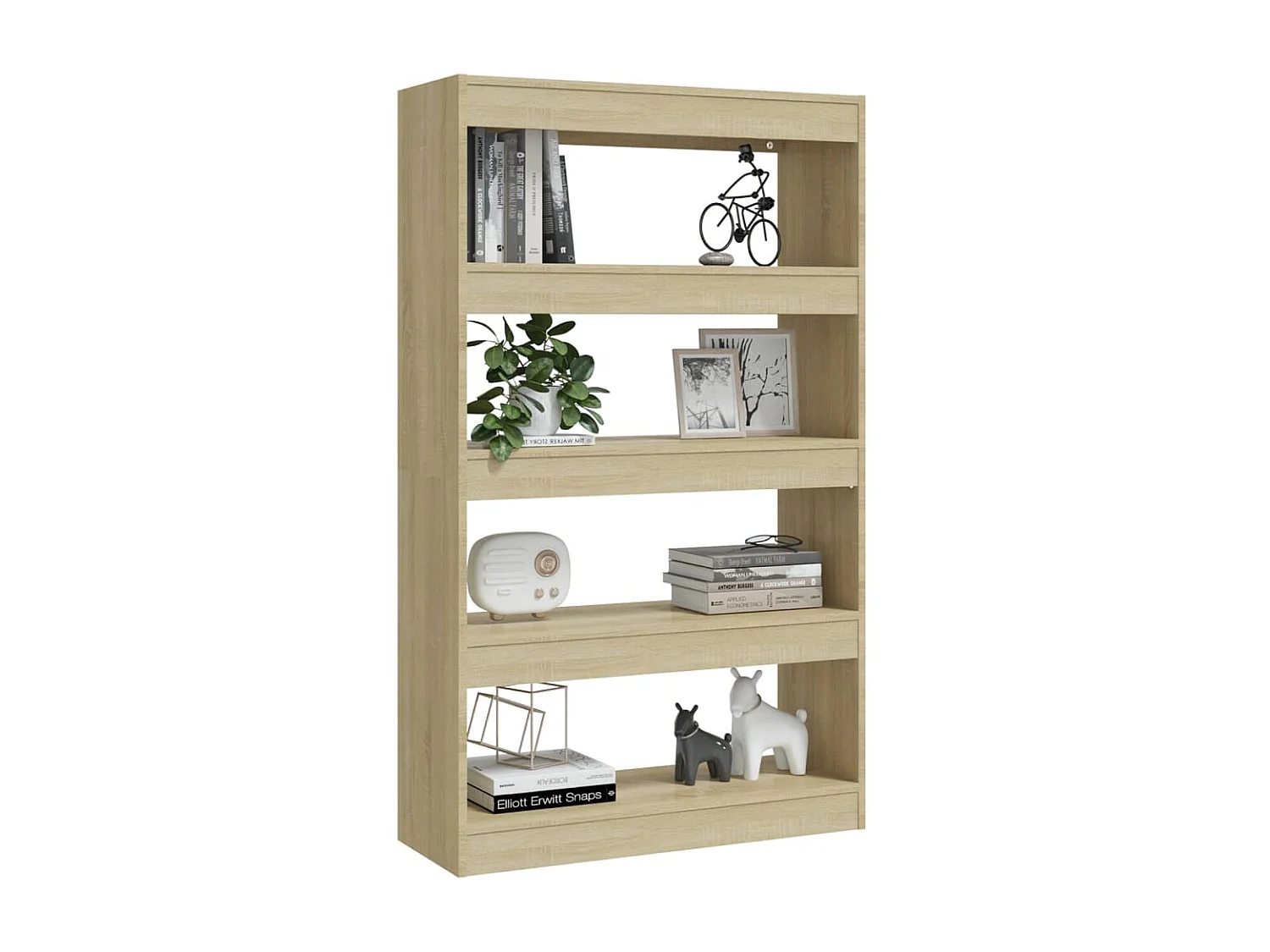 Bibliothèque-Séparateur de pièce Chêne sonoma 80x30x135 cm OFR16855 BonneVie Meuble