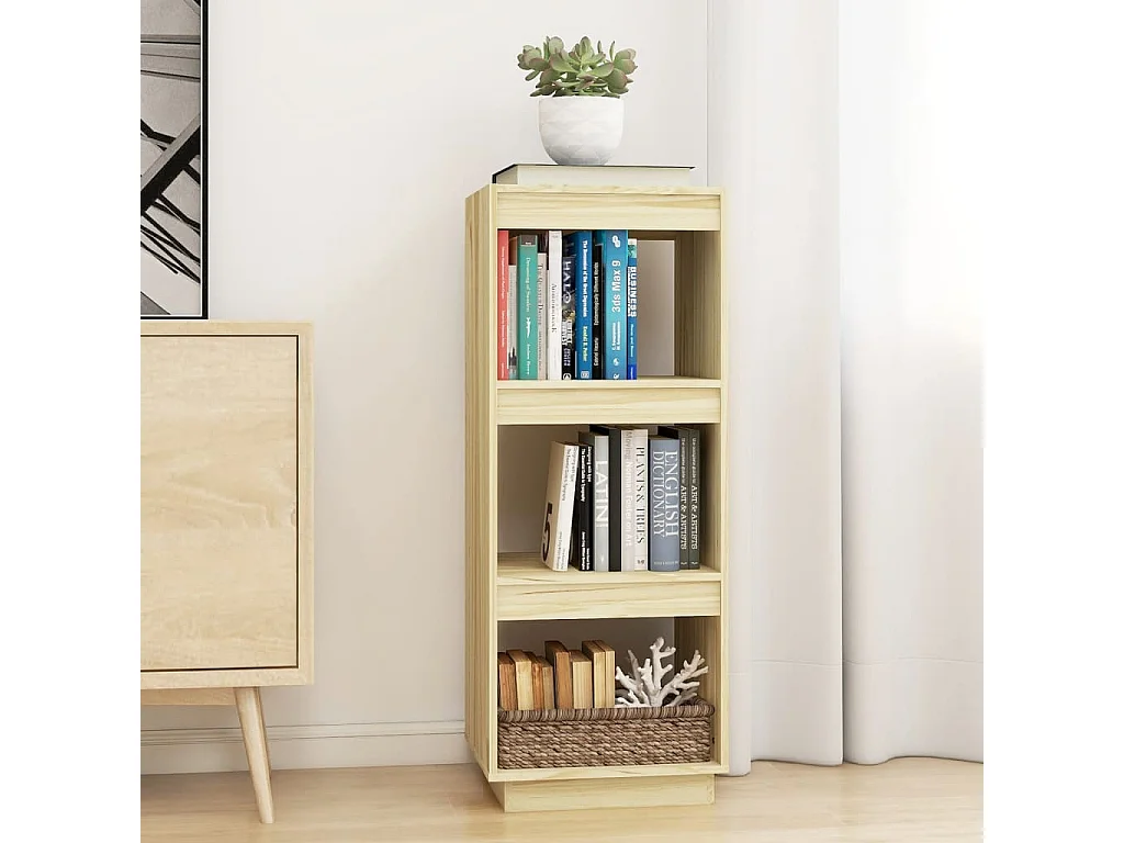 Biblioteca Estantería - divisor de espacios madera maciza pino 40x35x103 cm ES18310