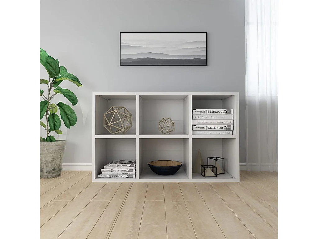 Estante/aparador 66x30x98 cm contraplacado branco PT258260