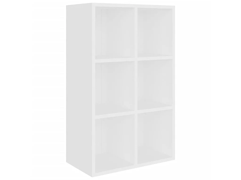 Bibliothèque blanc 66x30x98 cm bois d'ingénierie OFR77131 BonneVie Meuble