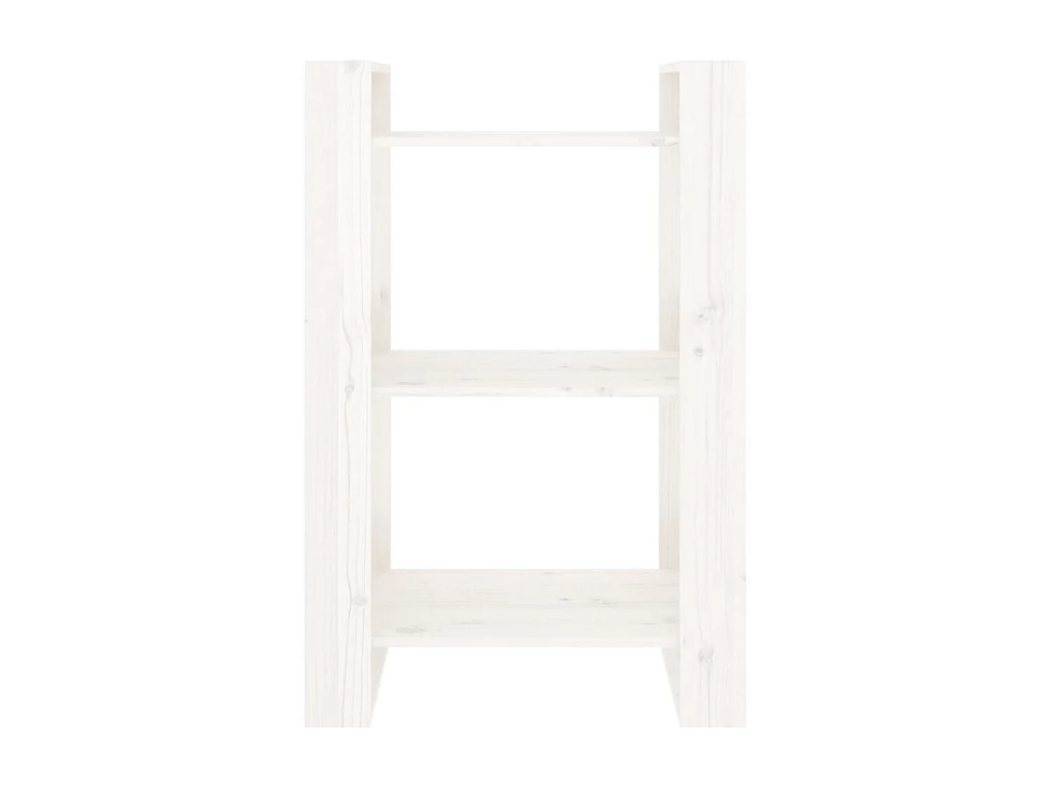 Bibliothèque-Séparateur de pièce Blanc 60x35x91 cm Pin solide OFR62278 BonneVie Meuble