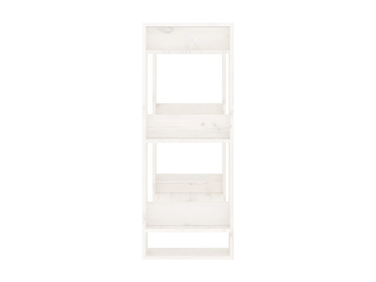 Bibliothèque-Séparateur de pièce Blanc 60x35x91 cm Pin solide OFR62278 BonneVie Meuble