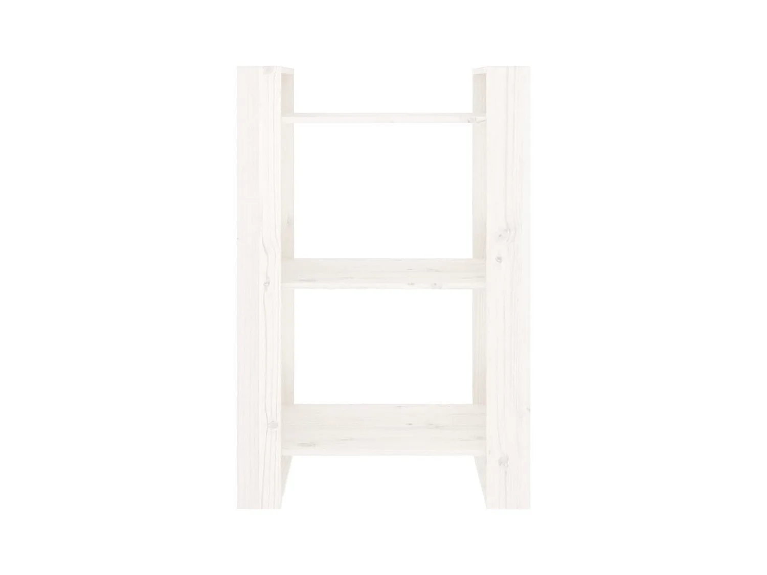 Boekenkast/kamerscherm 60x35x91 cm massief grenenhout wit NL756910