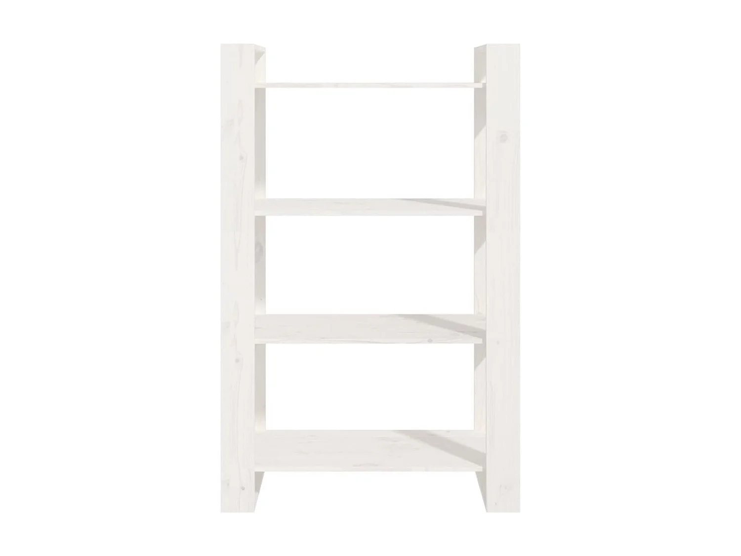 Bibliothèque-Séparateur de pièce Blanc 80x35x125 cm Pin solide OFR20444 BonneVie Meuble