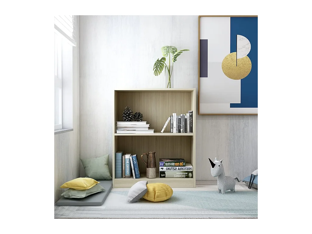 Bibliothèque Chêne sonoma 60x24x74,5 cm Bois d'ingénierie OFR79050 BonneVie Meuble