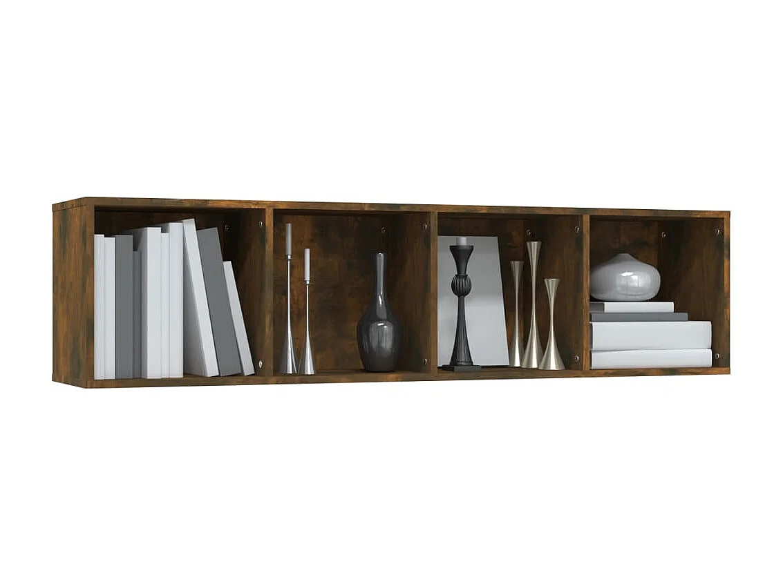 Bücherregal/TV-Schrank,TV-Möbel Räuchereiche 143x30x36 cm Holzwerkstoff -gkd924843